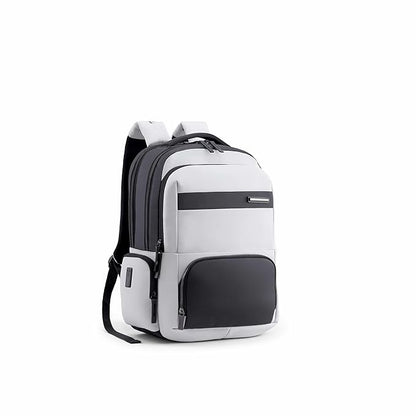 Laptop Backpack | USB Charging Port | Smart Trolley Sleeve | Hidden Pocket | Tractum Suspension Straps | Office Bag for Men and Women | Cool White | 1 Year Global Warranty